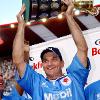 Joost van der Westhuizen holds up the Currie Cup after the Blue Bulls win the final